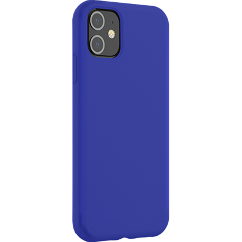 Image secondaire de Coque Silicone SoftTouch Bleue pour iPhone 12 / 12 Pro Bigben