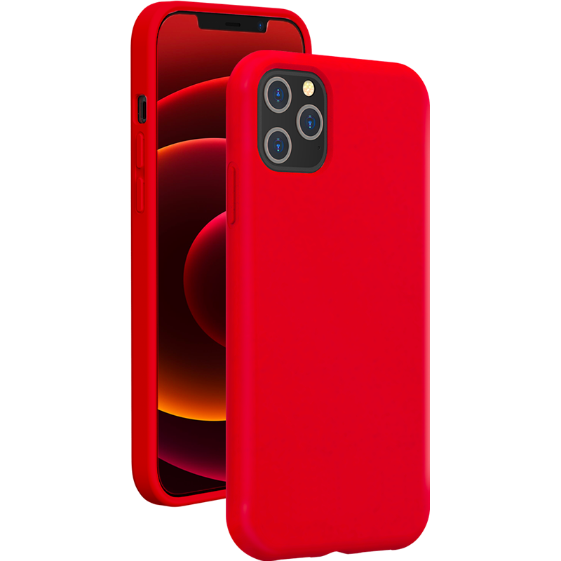 Coque Silicone SoftTouch Rouge pour iPhone 12 Pro Max Bigben