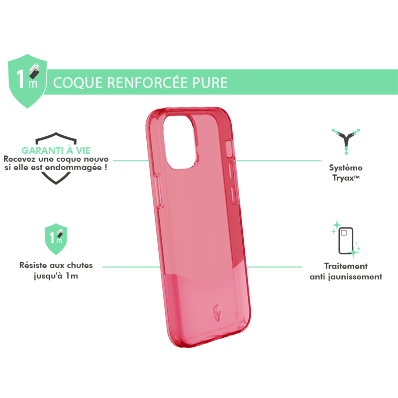 Image secondaire de Coque Renforcée iPhone 12 mini PURE Rouge - Garantie à vie Force Case