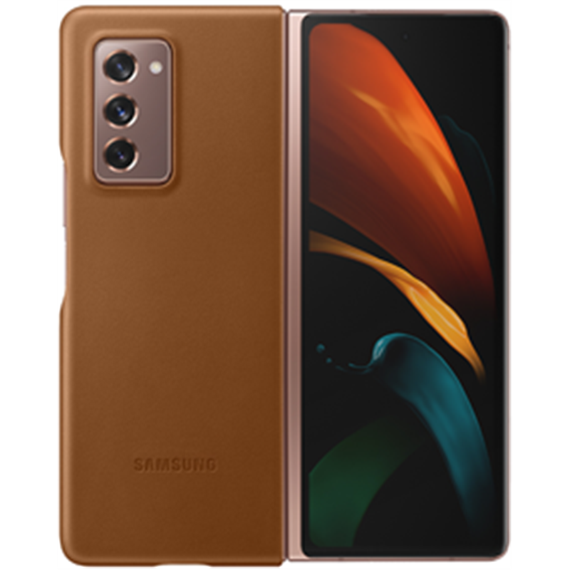 Coque en Cuir pour Samsung G Z Fold 2 Marron Samsung