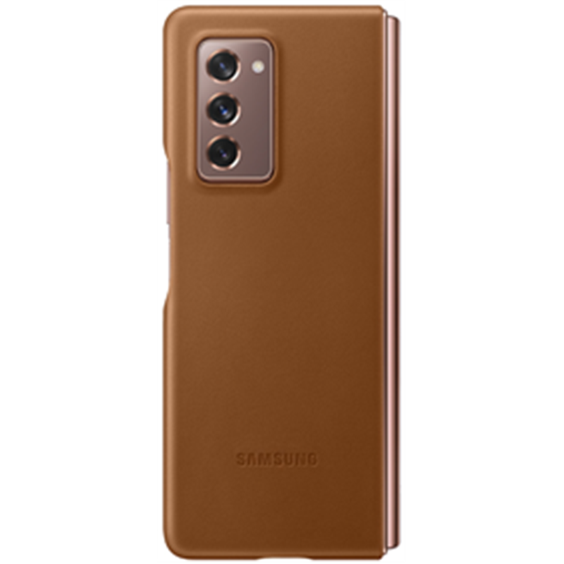 Image secondaire de Coque en Cuir pour Samsung G Z Fold 2 Marron Samsung