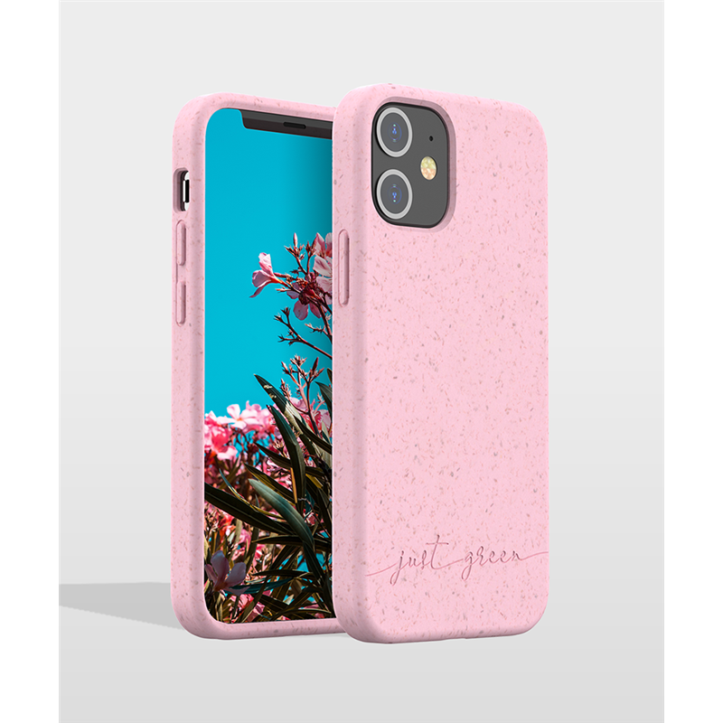 Coque Apple iPhone 12 mini Natura Baby Pink - Eco-conçue Just Green