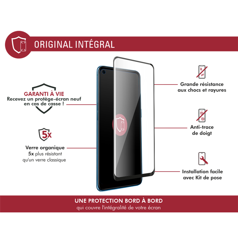 Image secondaire de Protège écran Oppo A53S 2.5D Original - Garanti à vie Force Glass