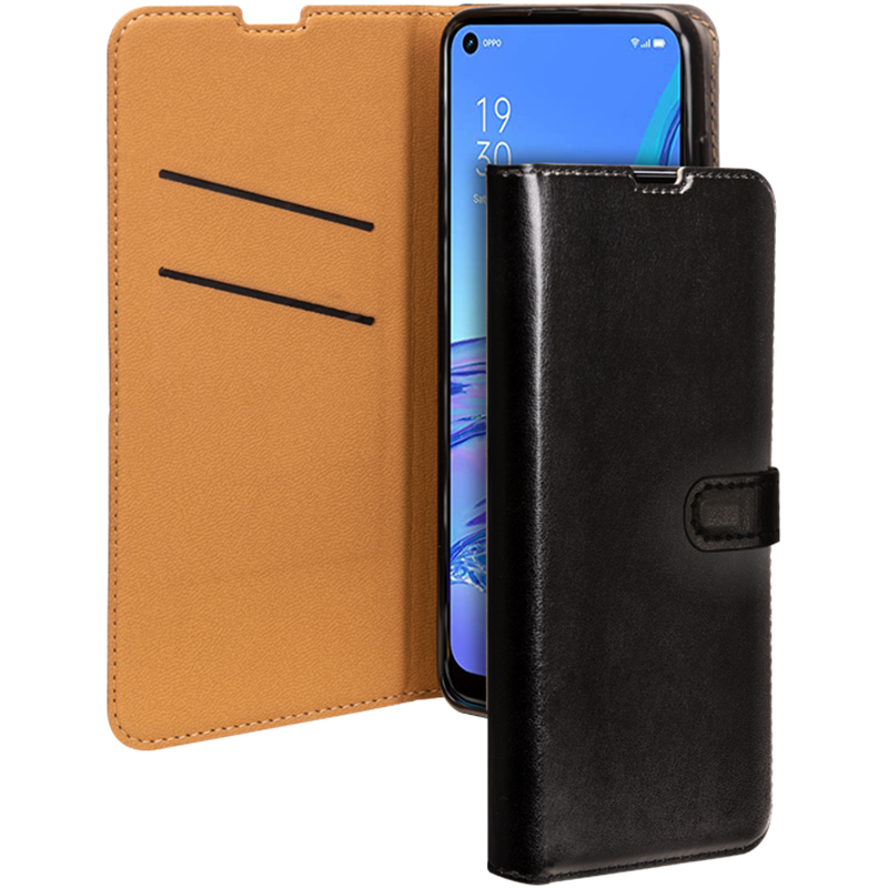 Etui Folio Wallet Oppo A53S Noir - Fermeture avec languette aimantée B