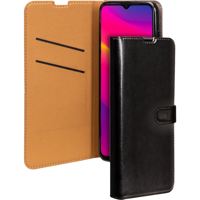 Etui Folio Wallet Oppo A15 Noir - Fermeture avec languette aimantée Bi