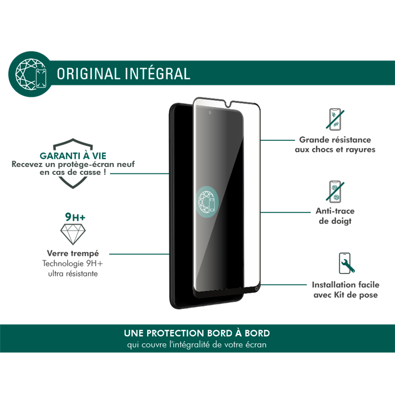 Image secondaire de Protège écran Samsung G A42 5G 2.5D Original - Garanti à vie Force Gla