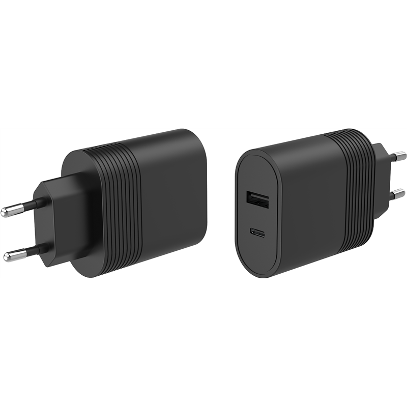 Image secondaire de Double Chargeur maison USB A+C 32W (12+20W) Power Delivery Noir Bigben