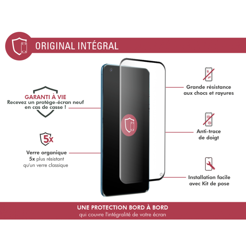 Image secondaire de Protège écran Xiaomi Mi 11 5G 2.5D Original - Garanti à vie Force Glas