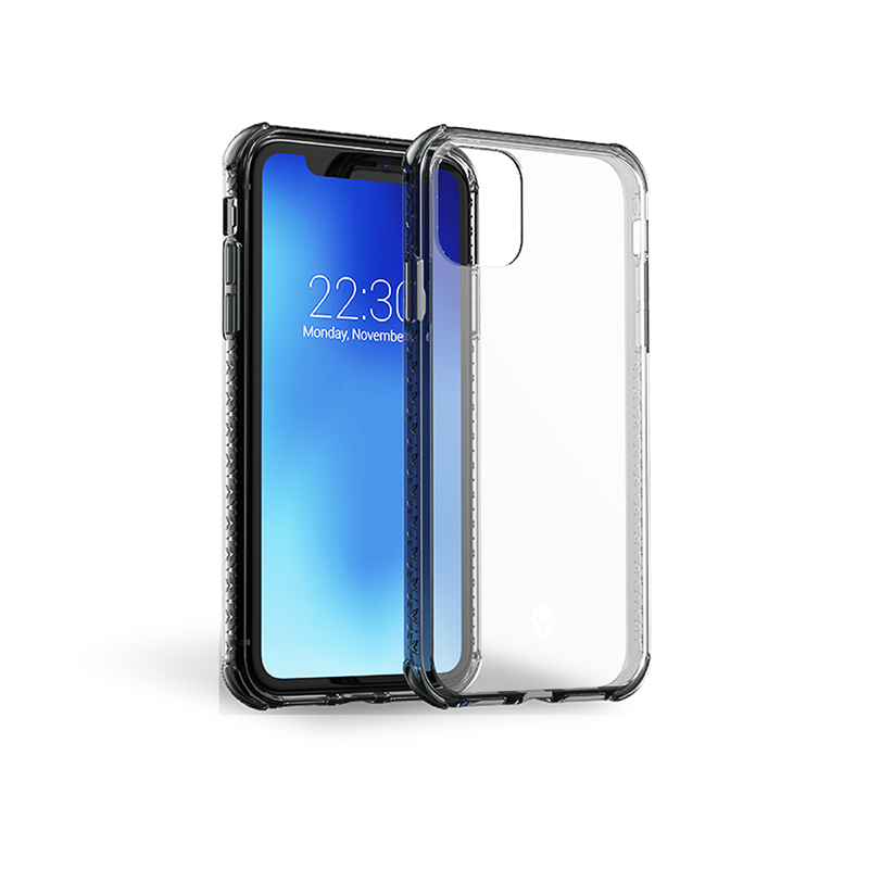 Coque Renforcée iPhone XR / 11 AIR Contour Gris - Garantie à vie Force