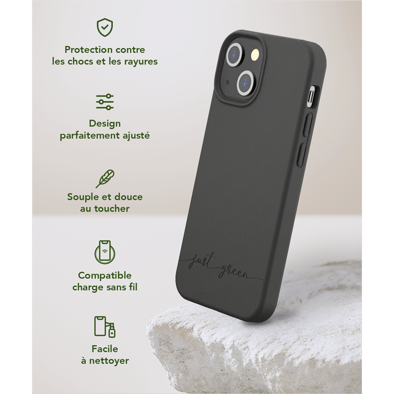 Image secondaire de Coque Apple iPhone 13 mini Natura Noire - Eco-conçue Just Green