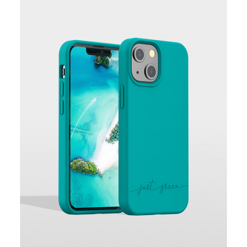 Coque Apple iPhone 13 mini Natura Blue Lagoon - Eco-conçue Just Green