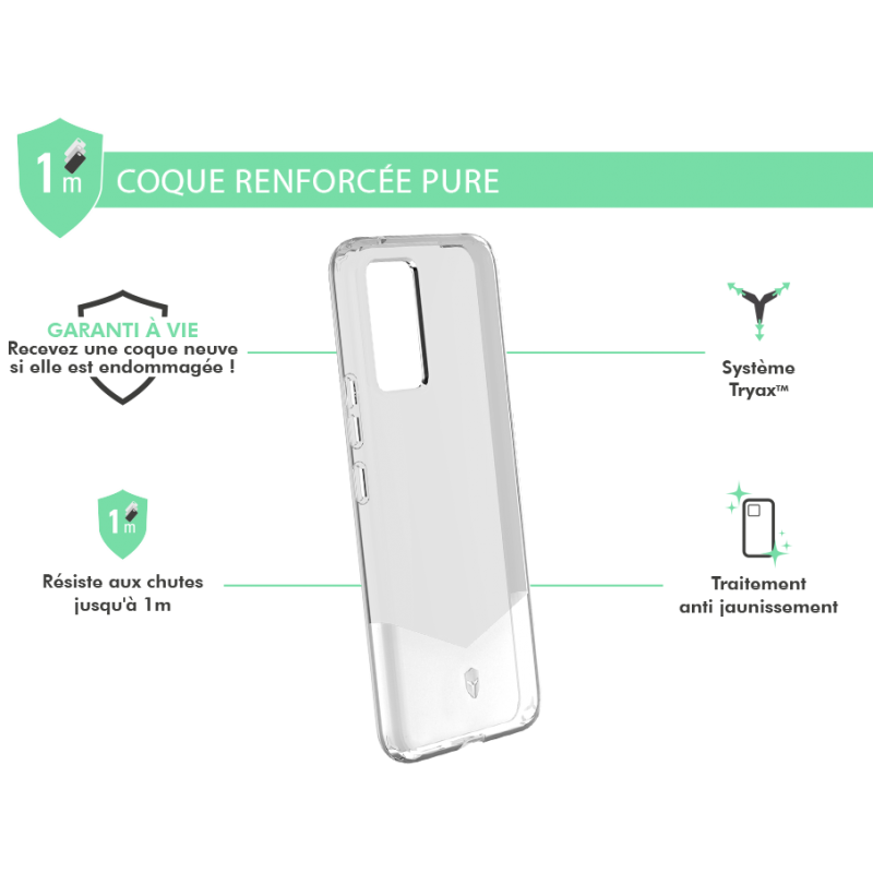 Image secondaire de Coque Renforcée Vivo V21 4G/5G PURE Transparente - Garantie à vie Forc