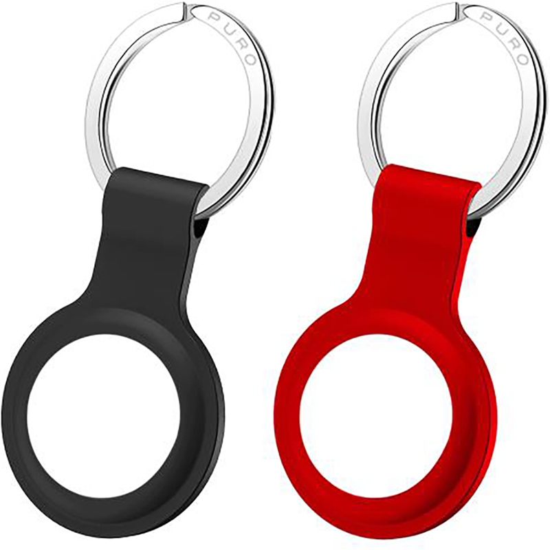 Pack de 2 Protections pour AirTag Noir et Rouge Puro