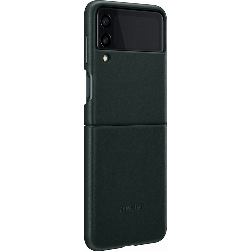 Coque Samsung G Z Flip 3 en Cuir Verte Samsung