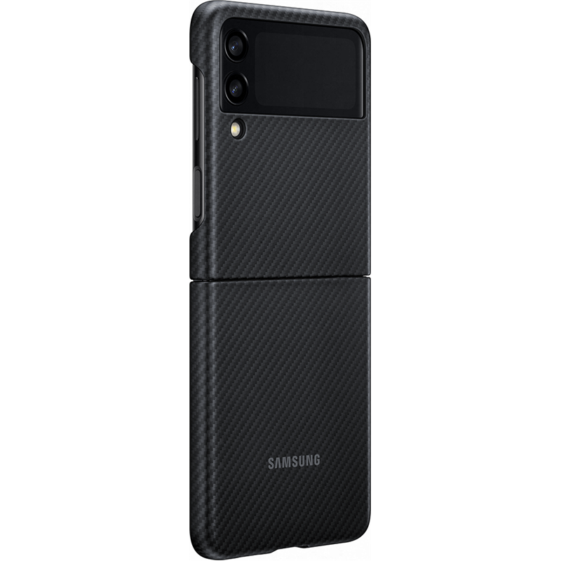 Coque Samsung G Z Flip 3 Aramid Fonction stand Noire Samsung