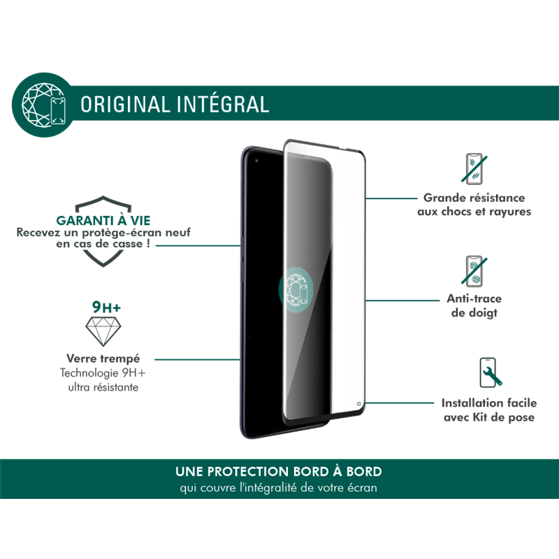 Image secondaire de Protège écran Oppo Reno 6 2.5D Original - Garanti à vie Force Glass