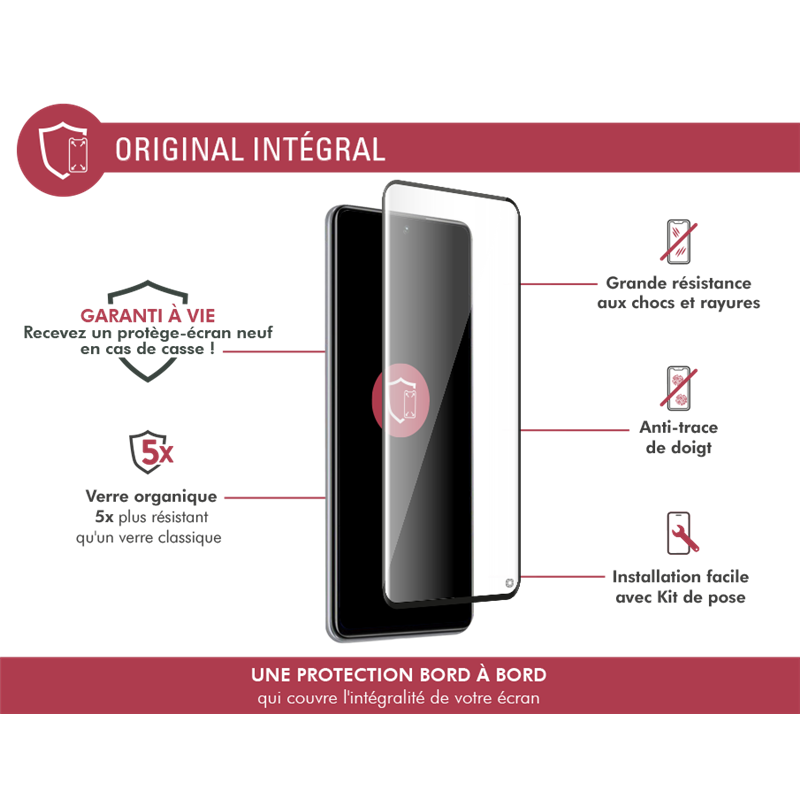 Image secondaire de Protège écran Xiaomi 11T / 11T Pro 2.5D Original - Garanti à vie Force