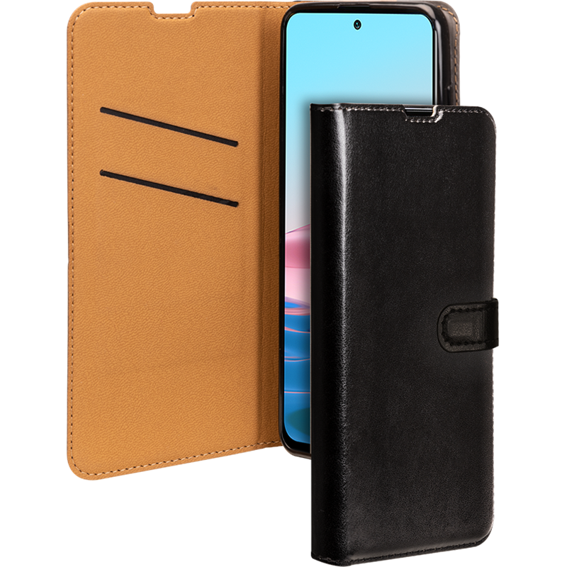 Etui Folio Wallet Xiaomi Redmi 10 Noir - Fermeture avec languette aima