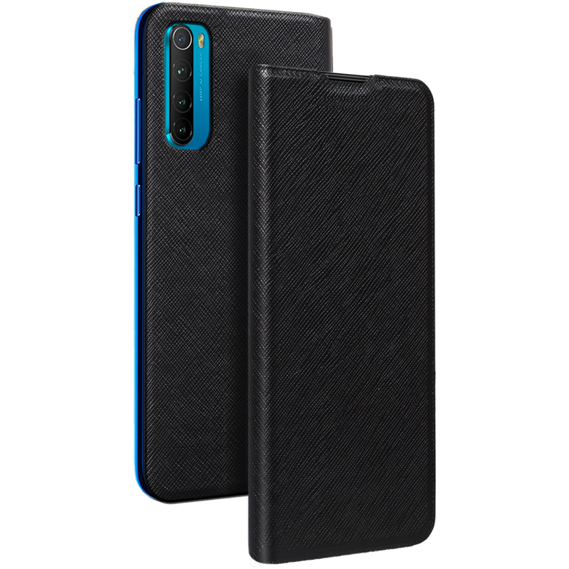 Etui Folio Xiaomi Redmi Note 8 (2021) Noir - Porte-carte intégré Bigbe