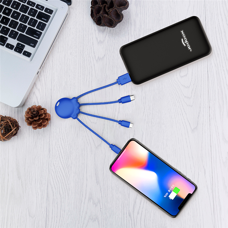 Image secondaire de Câble 3 en 1 Octopus Ecoresponsable USB A/micro USB & USB C & Lightning