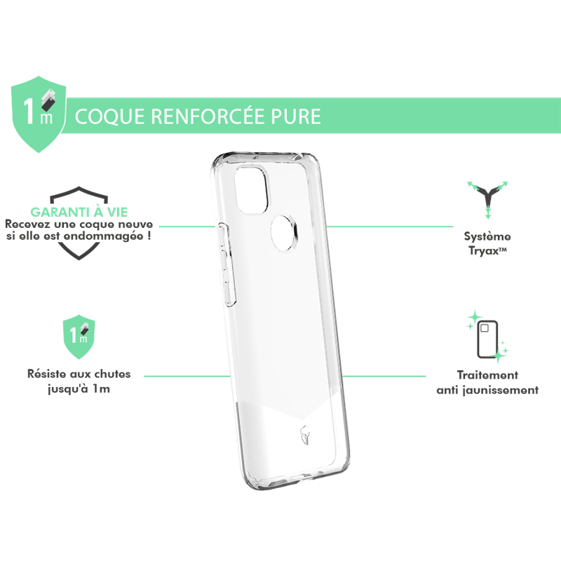 Image secondaire de Coque Renforcée Xiaomi Redmi 10A PURE Transparente - Garantie à vie Fo