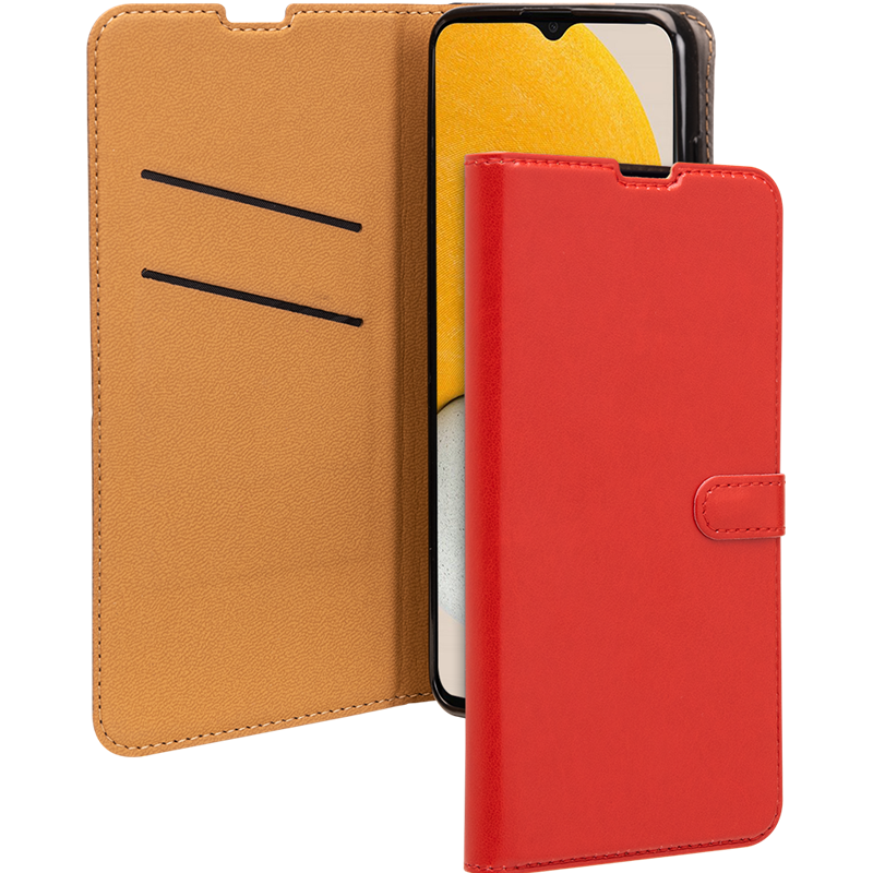 Etui Folio Wallet Samsung G A13 4G Rouge - Fermeture avec languette ai