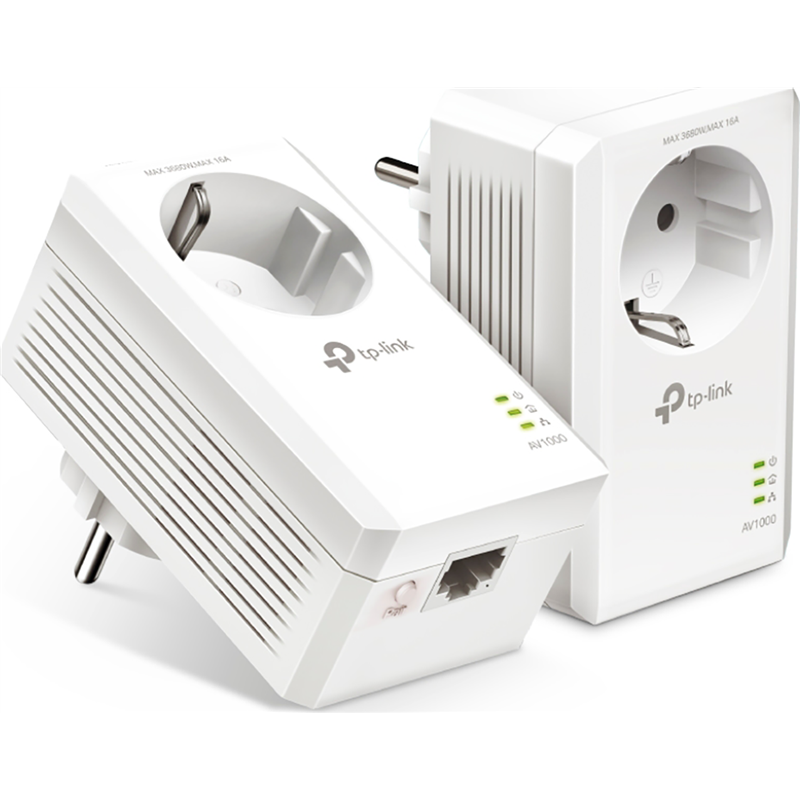 Kit 2 CPL AV1000 Gigabit avec prise gigogne A7019 Blanc TP-Link