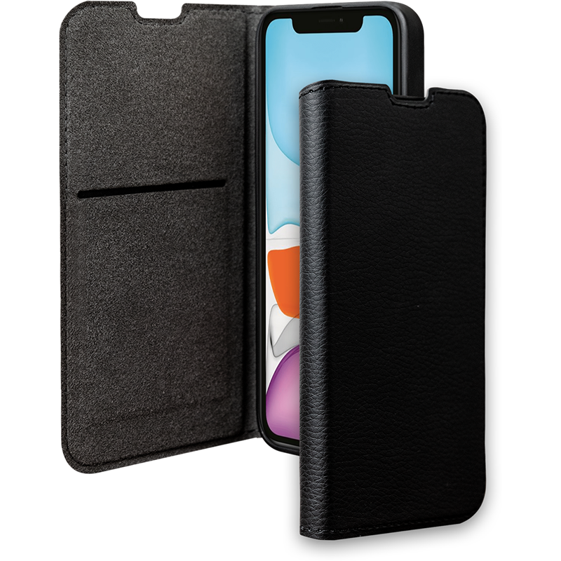 Etui Folio Wallet iPhone 11 Support vidéo Noir - 65% Plastique recyclé