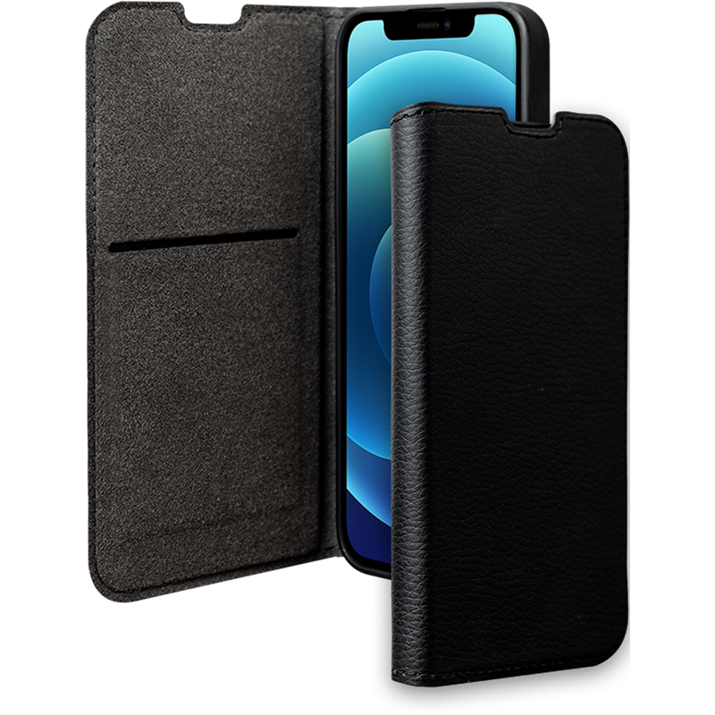 Etui Folio Wallet iPhone 12 / 12 Pro Support vidéo Noir - 65% Plastique