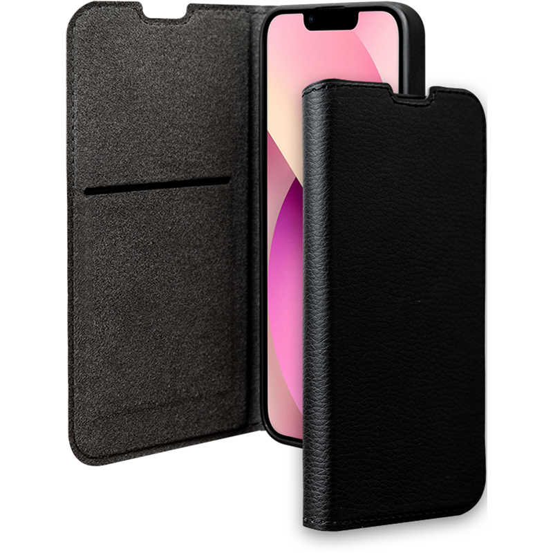 Etui Folio Wallet iPhone 13 Support vidéo Noir - 65% Plastique recyclé