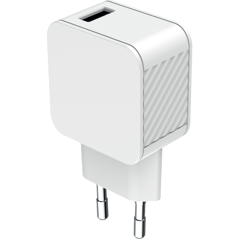 Chargeur maison 2.4A FastCharge Blanc - 100% Plastique recyclé Bigben