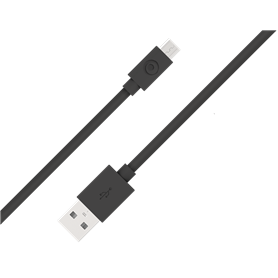 Câble USB A/micro USB 1,2m Noir - 2.1A - 100% Plastique recyclé Bigben