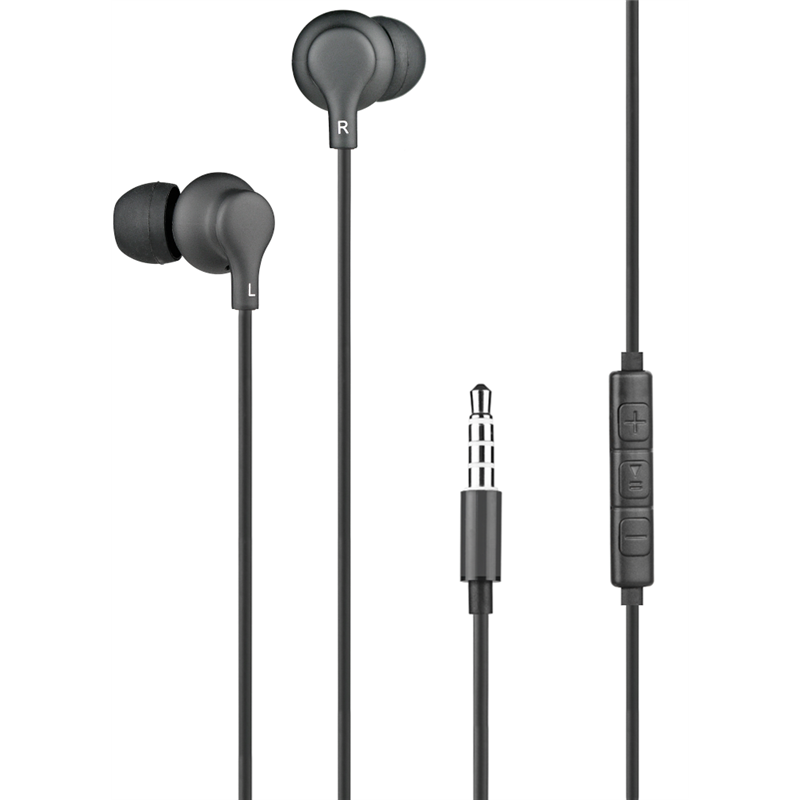 Ecouteurs Jack 3.5mm Intra-auriculaire Télécommande et Micro Noir - 70