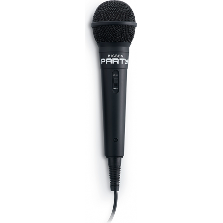 Microphone Filaire Jack 6.3mm Karaoké Noir Party