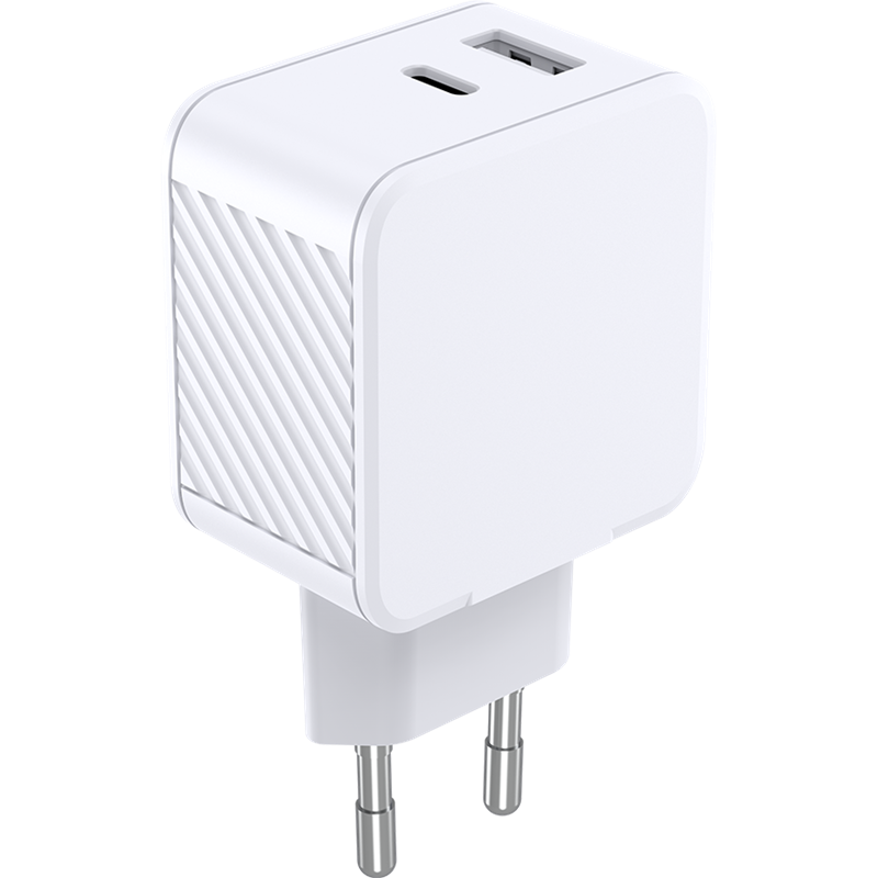 Double Chargeur maison USB A+C 32W (12+20W) Power Delivery Blanc - 100