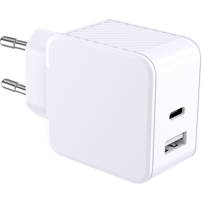 Image secondaire de Double Chargeur maison USB A+C 32W (12+20W) Power Delivery Blanc - 100