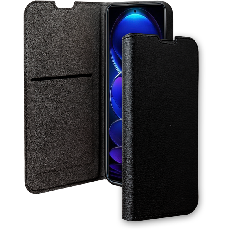 Etui Folio Wallet Xiaomi Redmi Note 12 Pro+ Support vidéo Noir - 65% P