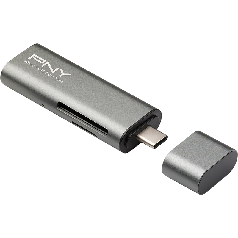 Image secondaire de Lecteur de carte mémoire USB-C 3.1 Gris PNY