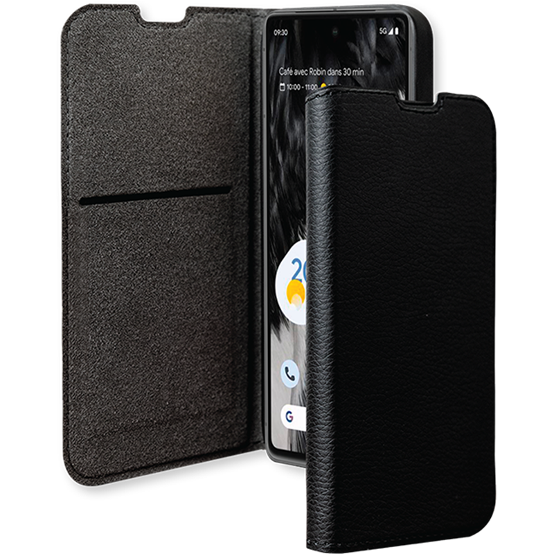 Etui Folio Wallet Google Pixel 7a Support vidéo Noir - 65% Plastique r