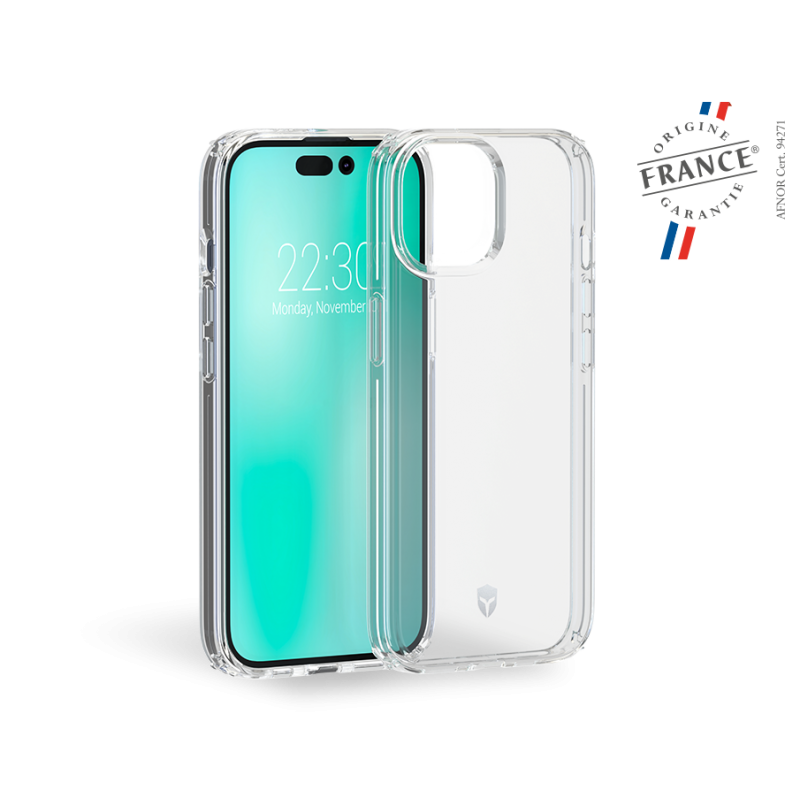 Coque Renforcée iPhone 15 Pro FEEL Origine France Garantie Transparent