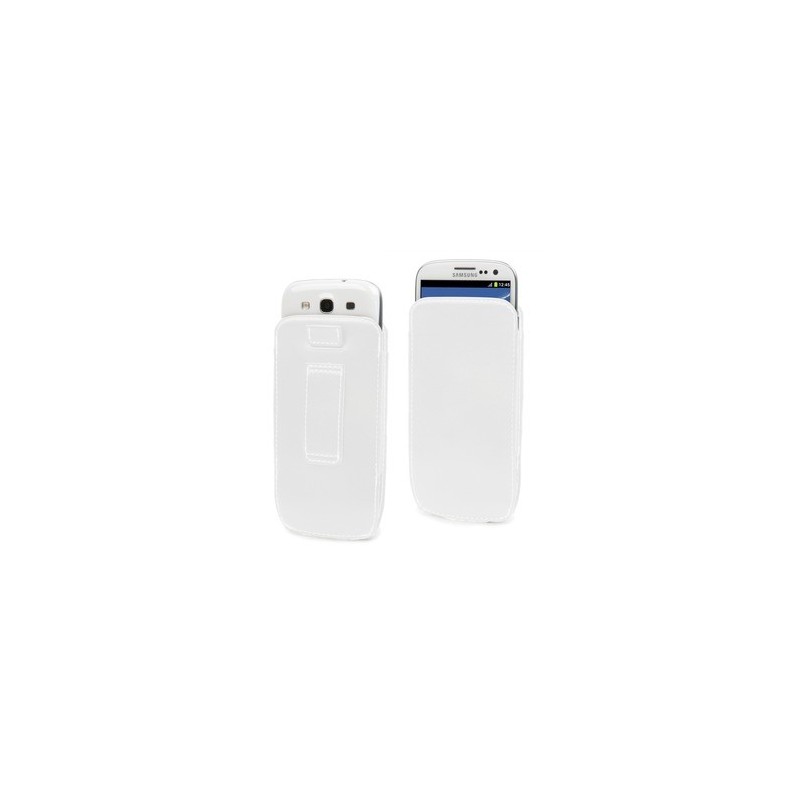 Folio Vertical Passant Ceinture Blanc: Multi Mobiles Xxl