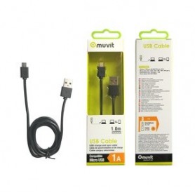 SPRING CABLE ROND CHARGE & SYNCHRO 1A MICRO-USB 1M NOIR