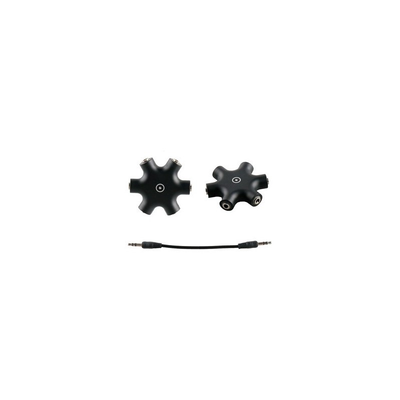 Connect Hub Jack 3.5mm 5 Sorties Noir