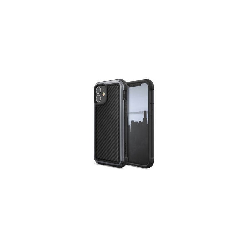 Coque Lux Fibre De Carbone Noir Pour iPhone 12 Mini