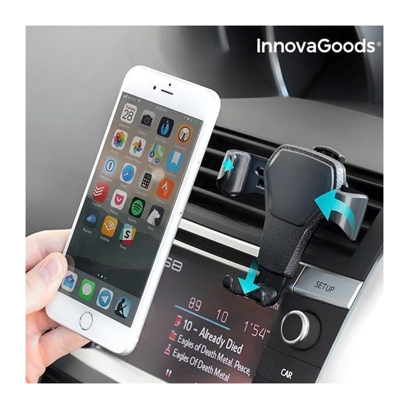 Support Gravitationnel de Téléphones Portables pour Voiture Gravder InnovaGoods