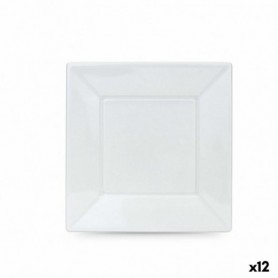 Lot d'assiettes réutilisables Algon Blanc Plastique 23 cm (12 Unités)