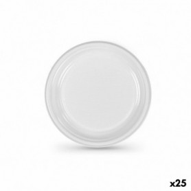 Lot d'assiettes réutilisables Algon Blanc Plastique 20,5 cm (25 Unités