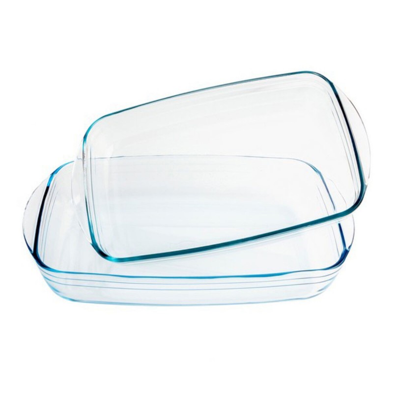 Image secondaire de Ensemble de plats de cuisson au four Ô Cuisine 334SA05 Transparent verre (2 pcs)