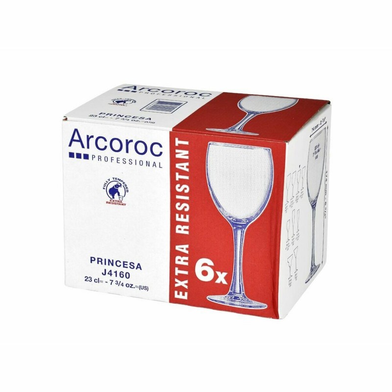 Image secondaire de Verres Arcoroc Princess 6 Unités 23 cl