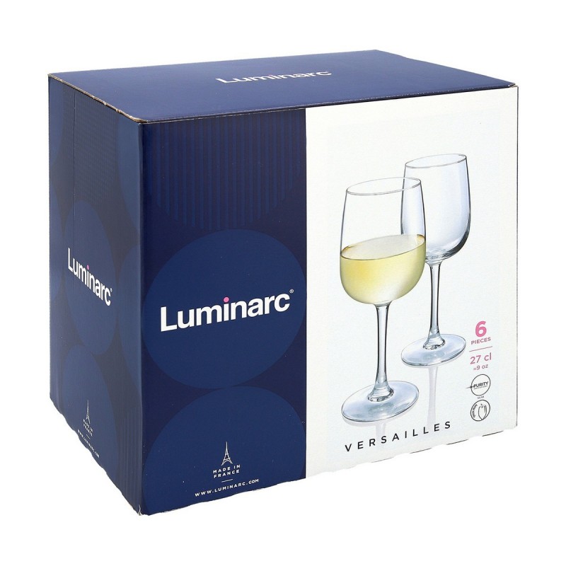 Image secondaire de Verre de vin Luminarc Versailles 6 unidades 270 ml (27 cl)